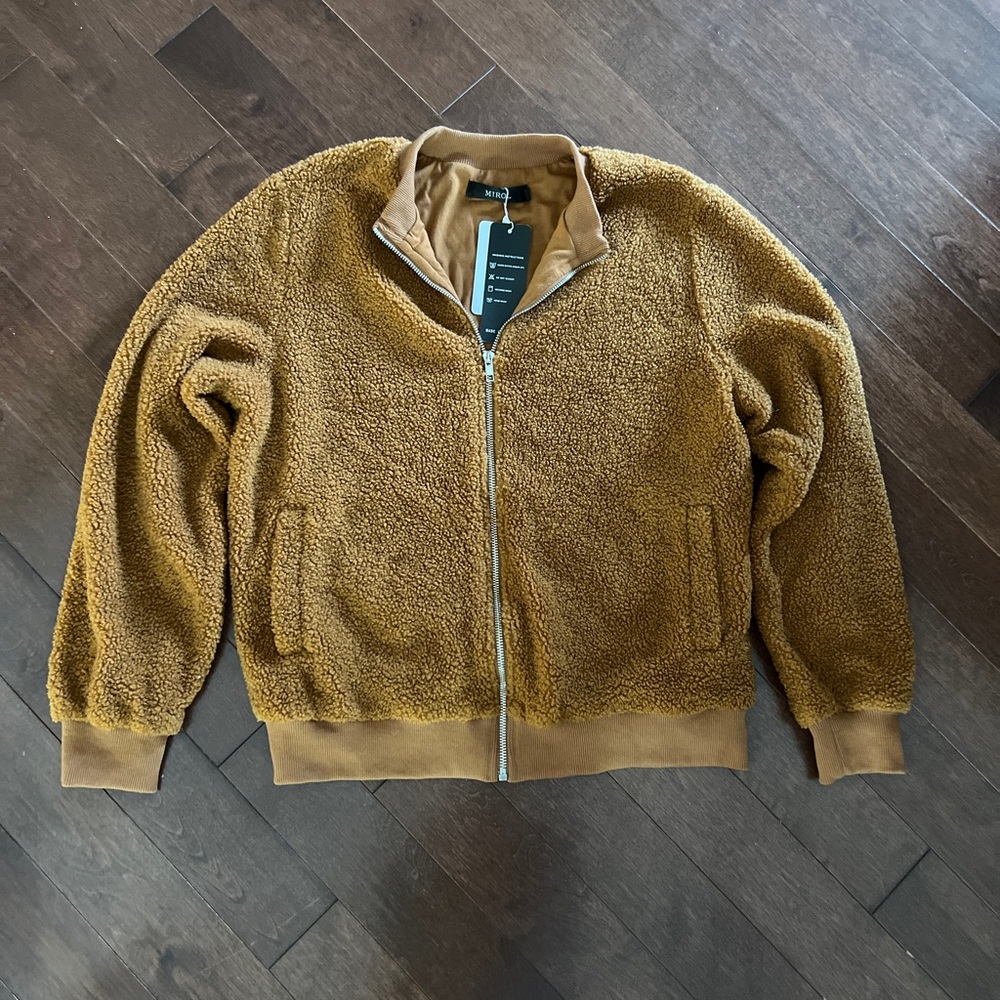 Mirol | Zip Up Sweater in Camel NWT